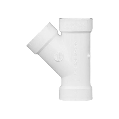 Charlotte Pipe Schedule 40 1-1/2 in. Hub X 1-1/2 in. D Hub PVC Wye 1 pk
