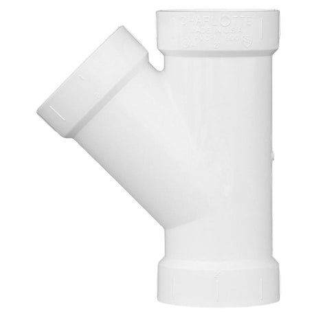 Charlotte Pipe Schedule 40 2 in. Hub X 2 in. D Hub PVC Wye 1 pk