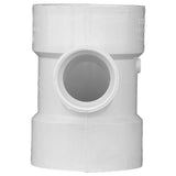Charlotte Pipe Schedule 40 3 in. Hub X 3 in. D Hub PVC Sanitary Tee 1 pk