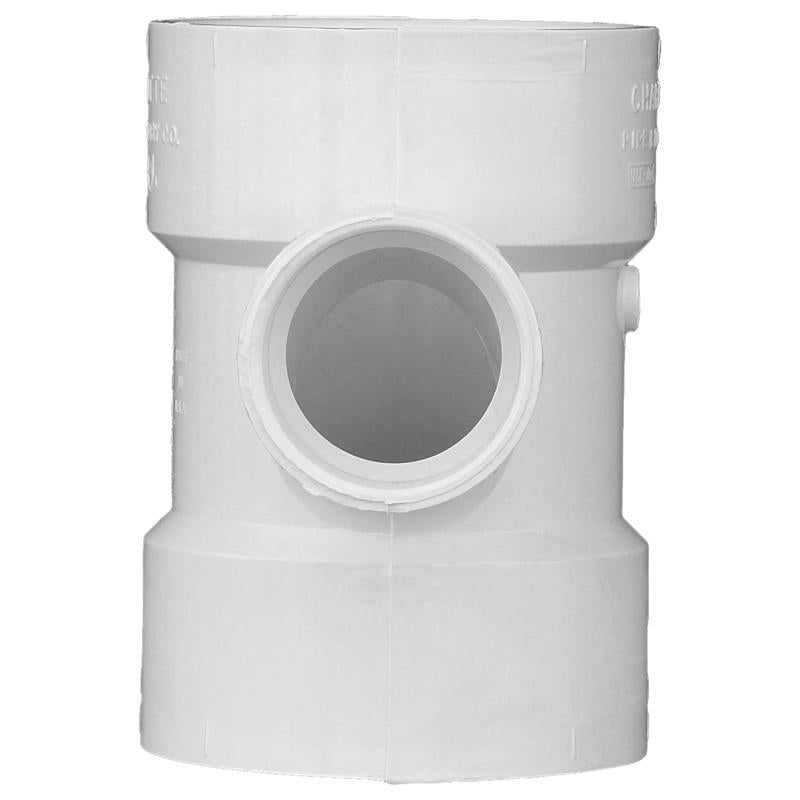 Charlotte Pipe Schedule 40 3 in. Hub X 3 in. D Hub PVC Sanitary Tee 1 pk