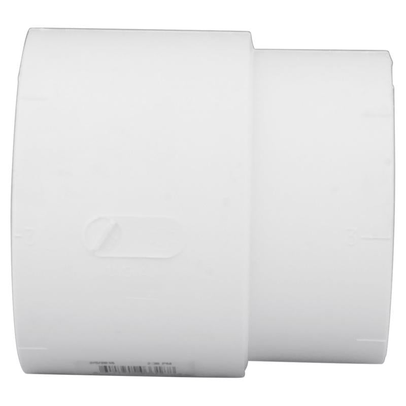 Charlotte Pipe Schedule 40 3 in. Hub X 3 in. D Hub PVC Pipe Adapter 1 pk