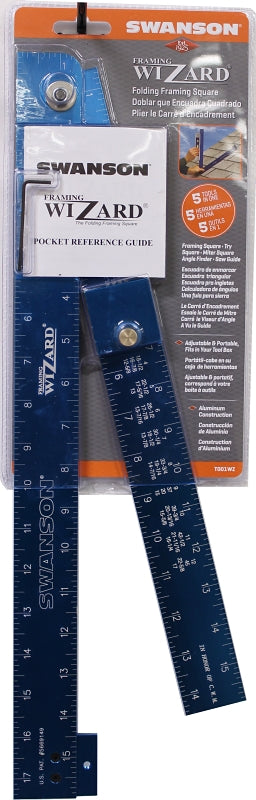 Swanson T001WZ Framing Square, Aluminum, 17-1/2 in L, 2 in W