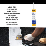 APOC AP-264 Series AP-2649 Elastomeric Roof Patch, White, Liquid, 10.1 oz, Tube, Pack of 12
