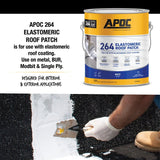 APOC AP-264 Series AP-2641 Elastomeric Roof Patch, White, Liquid, 1 gal, Pail, Pack of 4