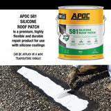 APOC Armor Flash AP-581 Series AP-5811 Silicone Roof Patch, White, Liquid, 1 gal, Pail, Pack of 4