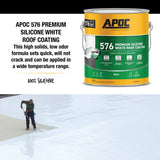 APOC AP-5761 Premium Roof Coating, White, 1 gal, Liquid, Pack of 4