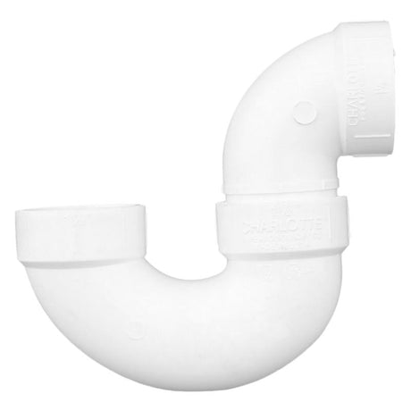 Charlotte Pipe Schedule 40 1-1/2 in. Hub X 1-1/2 in. D Hub PVC P-Trap with Union 1 pk, Pack of 10