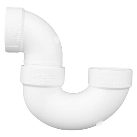 Charlotte Pipe Schedule 40 1-1/2 in. Hub X 1-1/2 in. D Hub PVC P-Trap with Union 1 pk, Pack of 10