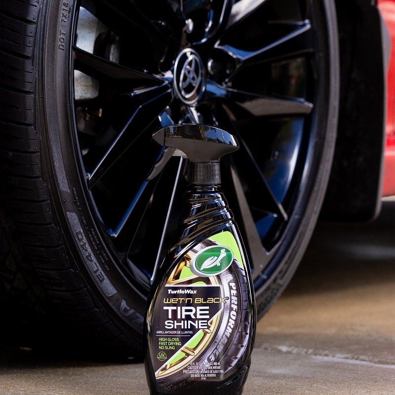 Turtle Wax WET'N BLACK T217RA Tire Shine, 23 fl-oz, Liquid, Fresh Leather