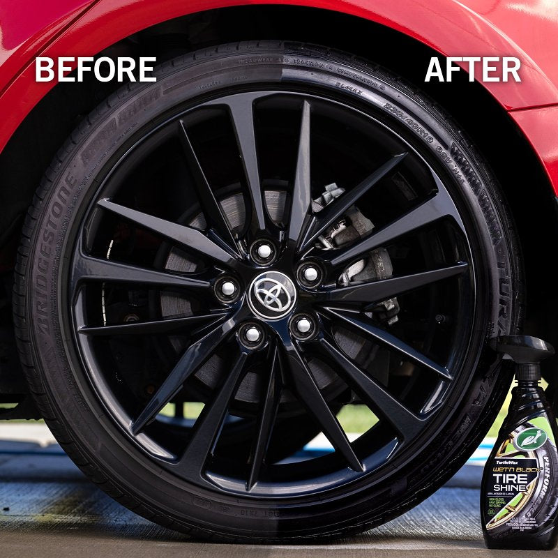 Turtle Wax WET'N BLACK T217RA Tire Shine, 23 fl-oz, Liquid, Fresh Leather
