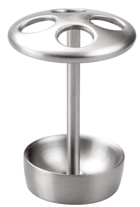 iDESIGN 22060 Toothbrush Holder, Stainless Steel, Brushed Silver, Free-Standing Mounting, Pack of 6