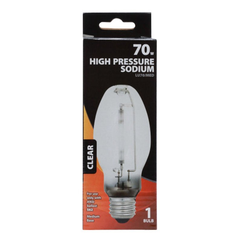Feit Electric LU70/MED High-Pressure Sodium Light Bulb, 70 W, ED17 Lamp, E26 Medium Lamp Base, 6000 Lumens, Soft White
