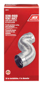 Ace 2 ft. L X 4 in. D Silver/White Aluminum Semi-Rigid Vent Duct, Pack of 6