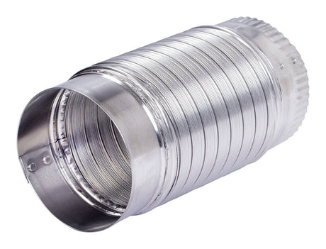 Ace 2 ft. L X 4 in. D Silver/White Aluminum Semi-Rigid Vent Duct, Pack of 6