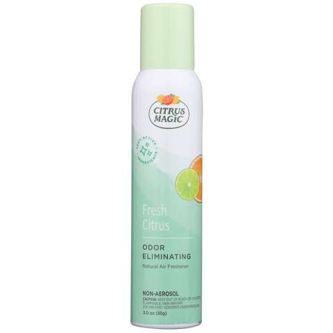 Citrus Magic Tropical Citrus Blend Scent Air Freshener Spray 3 oz Aerosol, Pack of 6