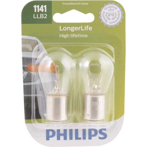 Philips LongerLife Incandescent Back-Up/Cornering/Stop/Turn Miniature Automotive Bulb 1141LLB2