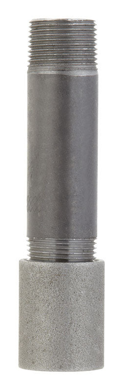 STZ Industries 1/2 in. MPT Black Steel 4 in. L Nipple with Coupling