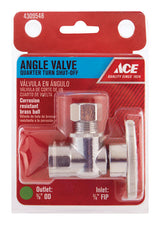 Ace FIP Compression Brass Angle Stop Valve