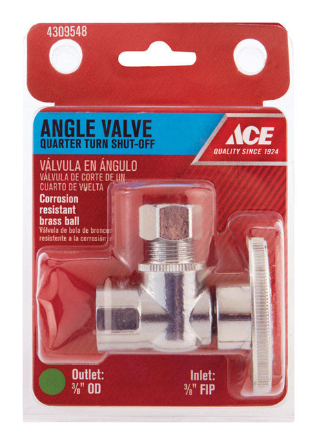 Ace FIP Compression Brass Angle Stop Valve