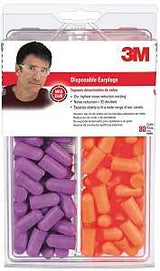 3M 7000122742 Disposable Ear Plugs, 32 dB NRR, Foam Ear Plug, Orange/Purple Ear Plug