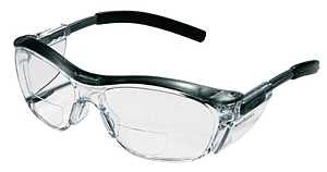 3M 91193-00002T Readers Safety Eyewear, Clear Lens, Black Frame, Anti-Fog Lens