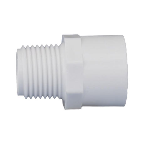 Charlotte Pipe Schedule 40 1/2 in. Slip X 1/2 in. D MPT PVC Pipe Adapter 1 pk, Pack of 25