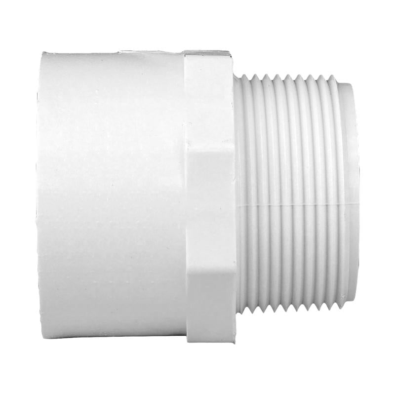 Charlotte Pipe Schedule 40 1-1/2 in. Slip X 1-1/2 in. D MPT PVC Pipe Adapter 1 pk, Pack of 25