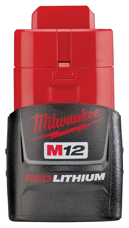 Milwaukee M12 REDLITHIUM 48-11-2401 Compact Rechargeable Battery Pack, 12 V Battery, 1.5 Ah, 29 min Charging