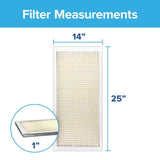 Filtrete 304-4 Air Filter, 25 in L, 14 in W, 5 MERV, 300 MPR, For: Air Conditioner, Furnace and HVAC System, Pack of 4