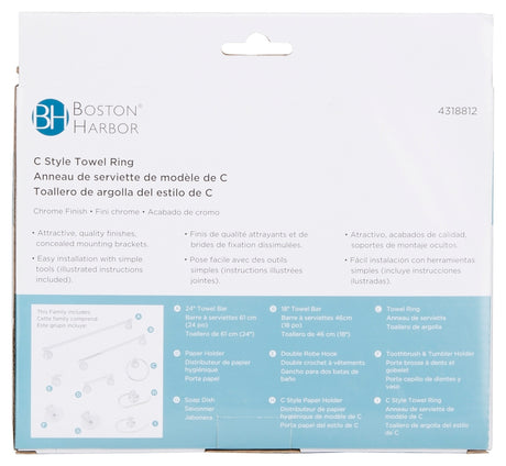 Boston Harbor 5060C-26-10-SOU Towel Ring, Wall Mounting