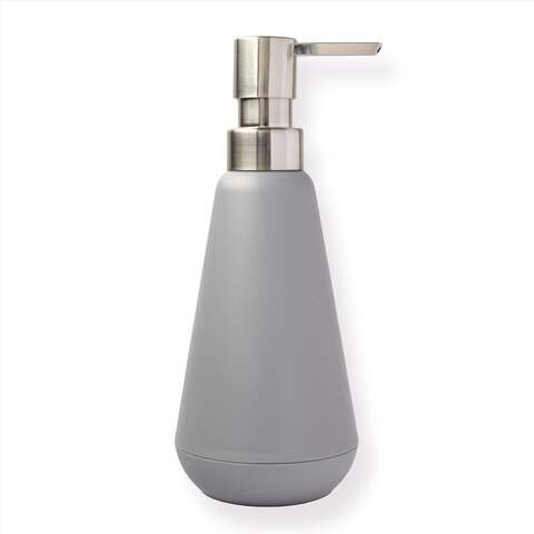 Sttelli Belize Brushed Nickel Gray Plastic Soap Pump