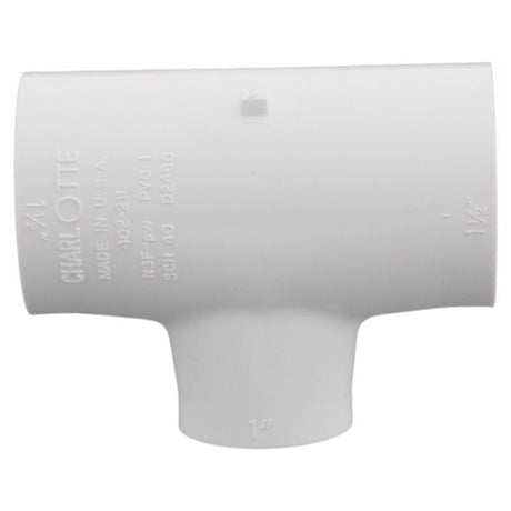 Charlotte Pipe Schedule 40 1-1/2 in. Slip X 1-1/2 in. D Slip PVC Reducing Tee 1 pk