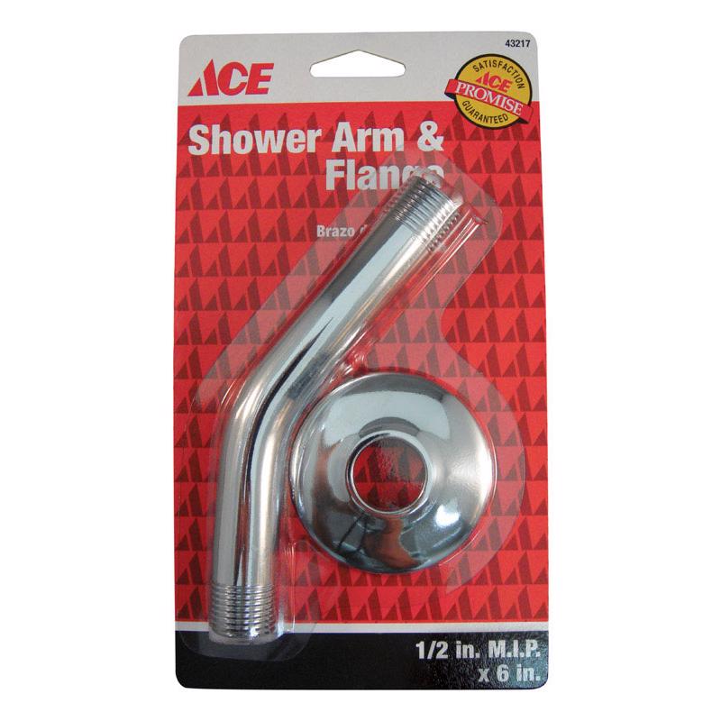 Ace Chrome Brass 6 in. Shower Arm Flange