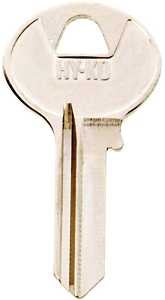 Hy-Ko 11010BO1 Key Blank, Brass, Nickel, For: Boomer Cabinet, House Locks and Padlocks, Pack of 10