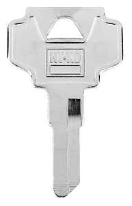 Hy-Ko 11010BN7 Key Blank, Brass, Nickel-Plated, For: Bargman BN7 Locks, Pack of 10