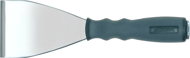 ALLWAY FS3 Scraper, 3 in W Blade, Flat, Stiff Blade, Steel Blade, Nylon Handle, Soft Grip Handle