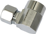 Plumb Pak PP77PCLF Water Supply Connector, 1/2 x 3/8 in, Compression x Sweat, Chrome