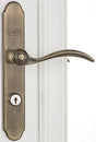 Larson QuickFit Series 20297820 Door Handleset, Metal, Antique Brass