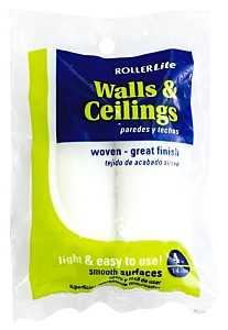 RollerLite White Velvet 4EWV025D Mini Roller Cover, 1/4 in Thick Nap, 4 in L, Dralon Cover, White