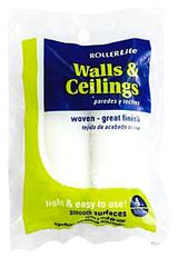RollerLite White Velvet 4EWV038D Mini Roller Cover, 3/8 in Thick Nap, 4 in L, Dralon Cover, White