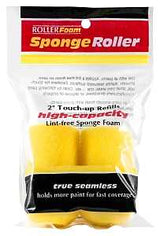 RollerLite 2YF038D Roller Cover, 3/8 in Thick Nap, 2 in L, Foam Cover, Yellow