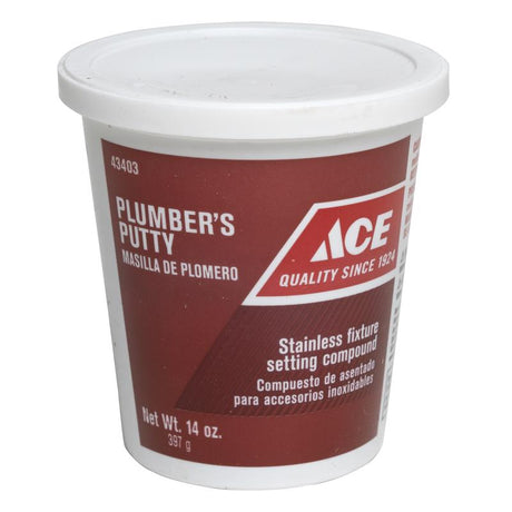 Ace Gray Plumbers Putty 14 oz, Pack of 24