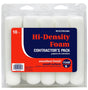 RollerLite Hi-Density Foam 6FOAMQ-10 Mini Roller Cover, 1/2 in Thick Nap, 6 in L, Foam Cover, White