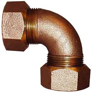 Legend T-4433NL Series 313-354NL Pipe Elbow, 3/4 in, Ring Compression, 90 deg Angle, Bronze, 100 psi Pressure