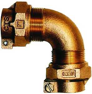Legend T-4411NL Series 313-335NL Pipe Elbow, 1 in, Pack Joint, 90 deg Angle, Bronze, 100 psi Pressure