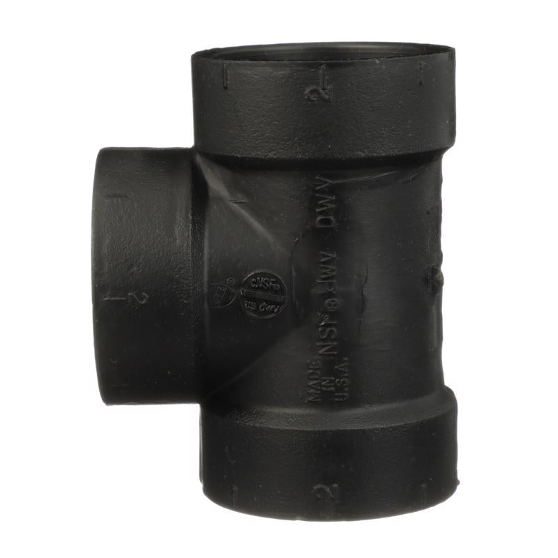 Charlotte Pipe 2 in. Hub X 2 in. D Hub ABS Vent Tee