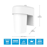 Halo FE Series FE08A40FDW Wall Sconce, 120 V, 7.9 W, LED Lamp, 977 Lumens, 4000 K Color Temp, Polycarbonate Fixture