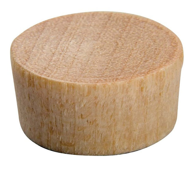 Waddell 8300.38 DP Plug, Flat Head, Birch Wood, 3/8 in Dia, Pack of 10