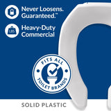 Mayfair by Bemis Elongated White Plastic Toilet Seat