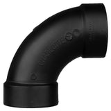 Charlotte Pipe 4 in. Hub X 4 in. D Hub ABS 90 Degree Elbow